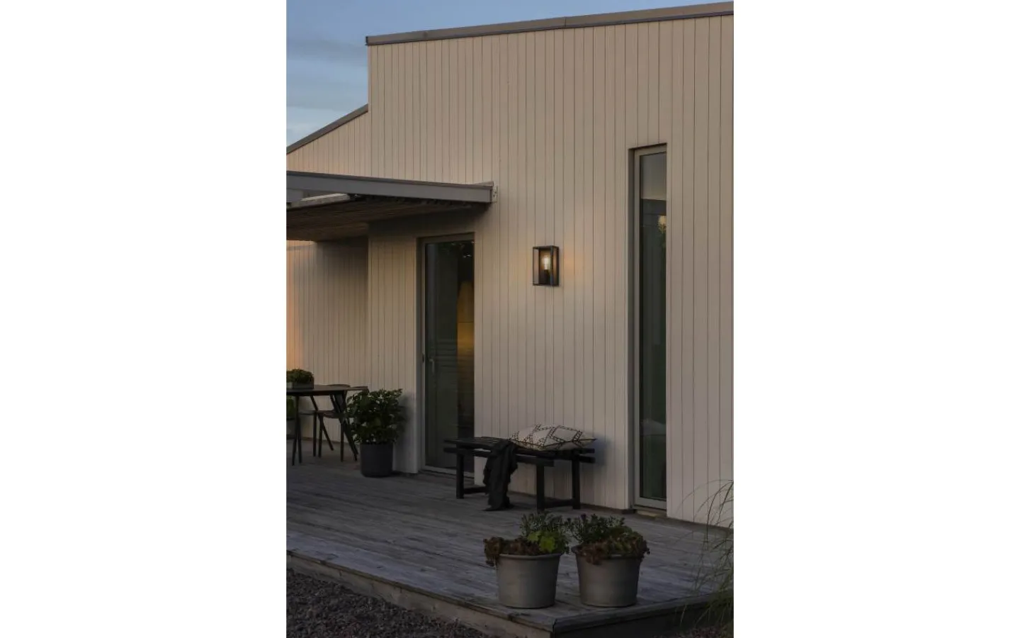 Konstsmide Carpi Vägglampa 30x18cm Svart IP44* Vägglyktor|Vägglampor Utomhus