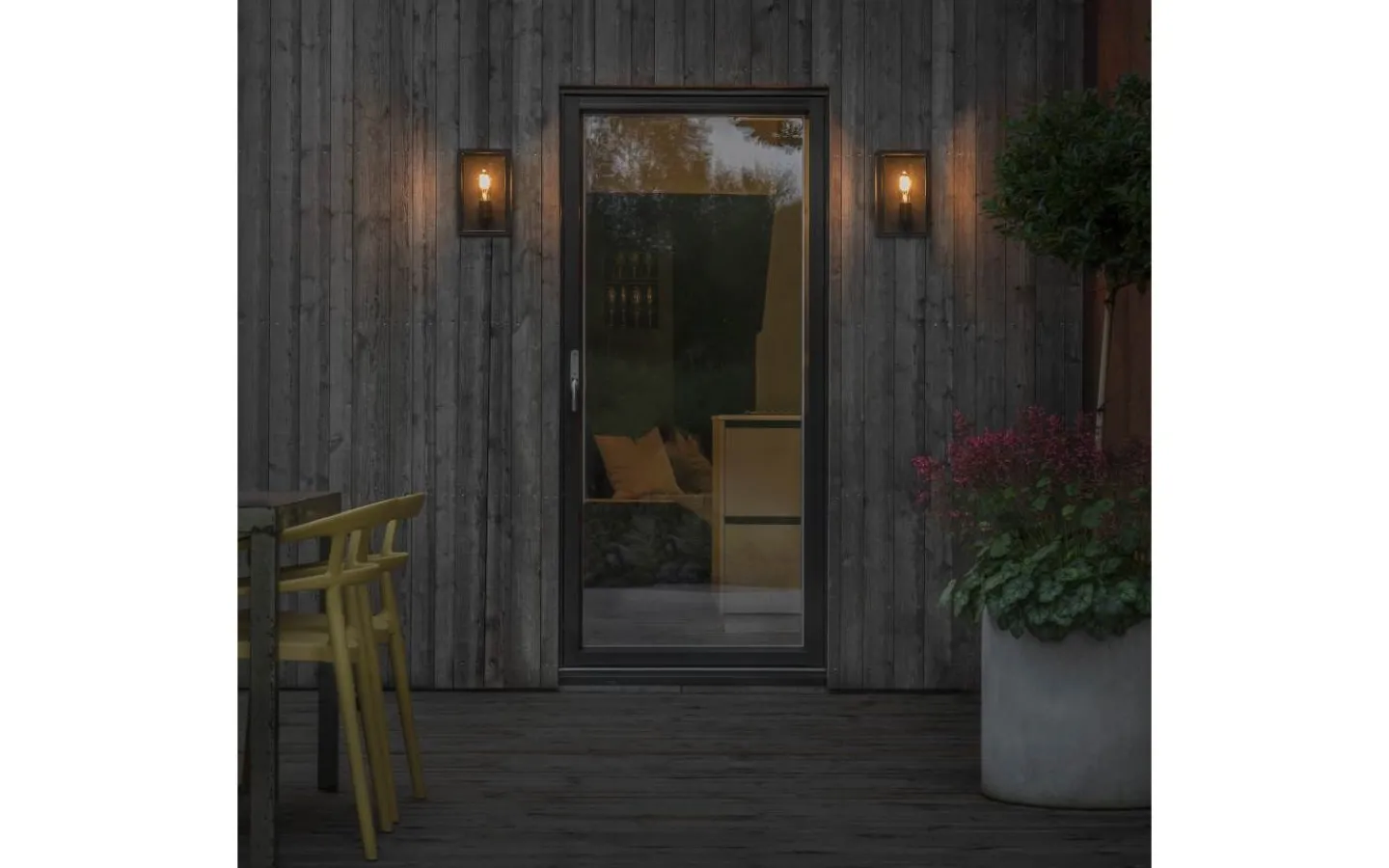 Konstsmide Carpi Vägglampa 30x18cm Svart IP44* Vägglyktor|Vägglampor Utomhus