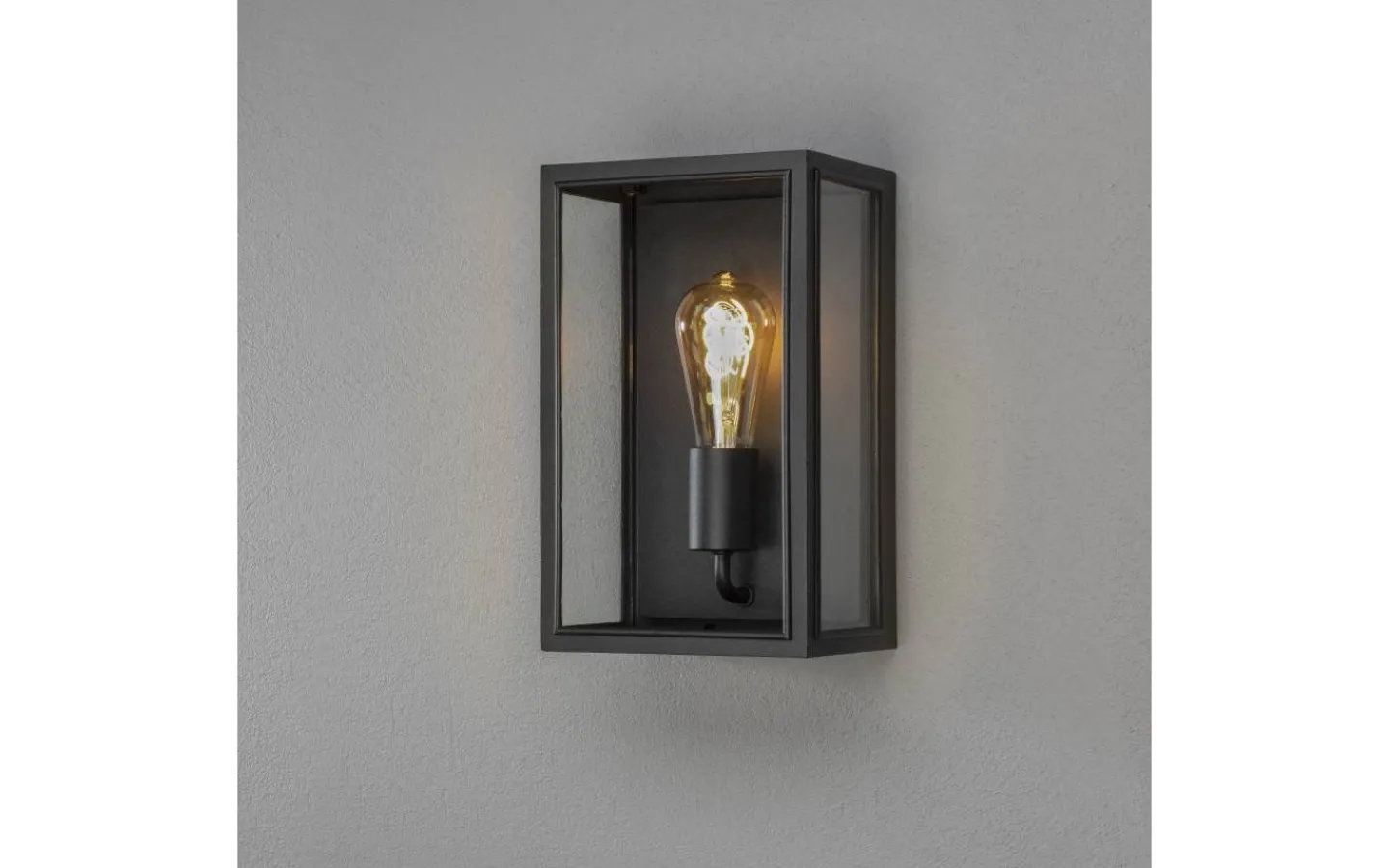 Konstsmide Carpi Vägglampa 30x18cm Svart IP44* Vägglyktor|Vägglampor Utomhus