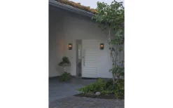 Vägglyktor<Konstsmide Carpi Vägglampa 30x12,5cm Svart IP44