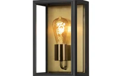 Vägglyktor|Vägglampor Utomhus<Konstsmide Carpi Vägglampa 30x18cm Svart/Mässing IP44