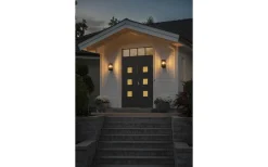 Konstsmide Carpi Vägglampa 30x12,5cm Svart/Mässing IP44* Kustnära Belysning|Vägglyktor