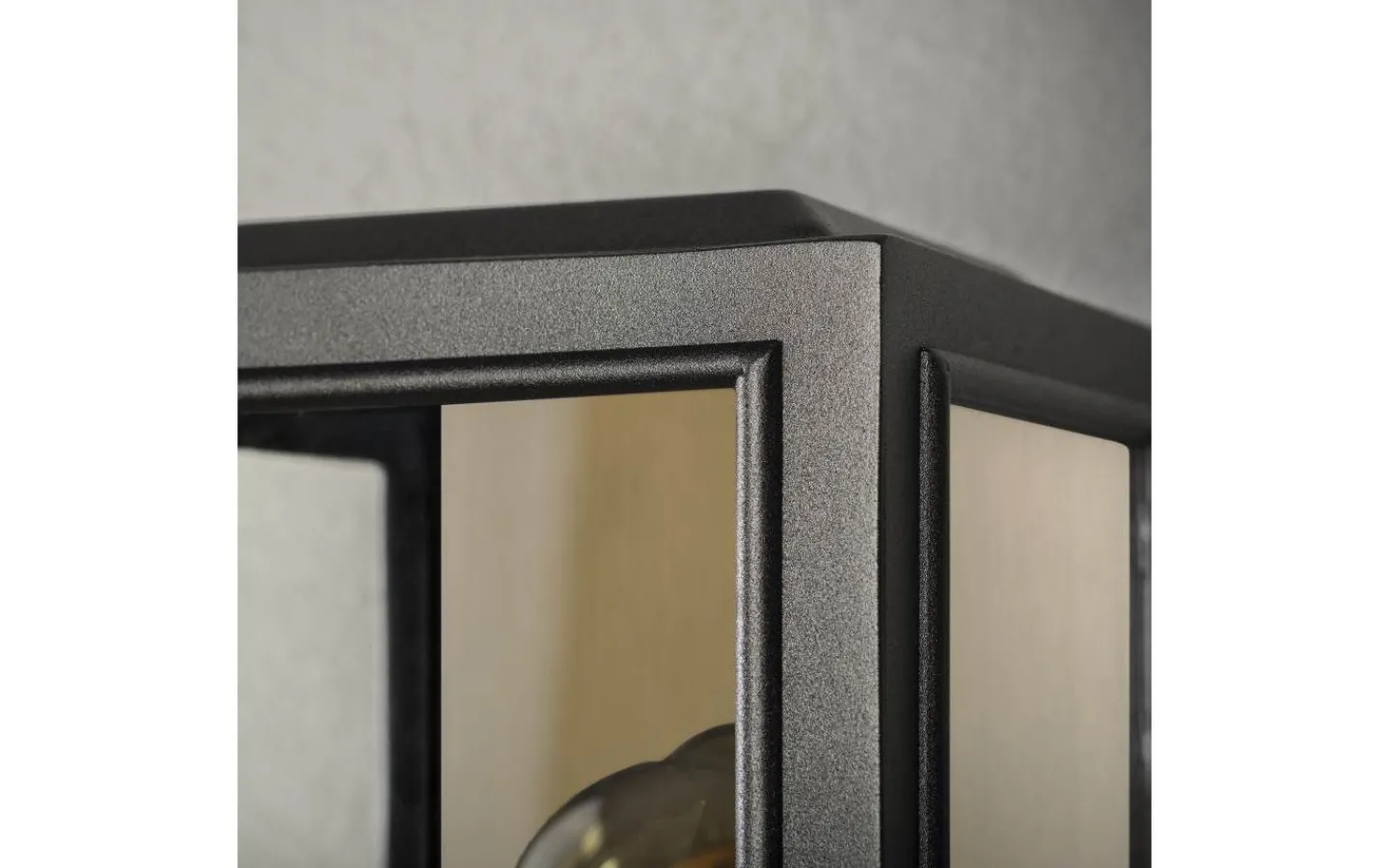 Konstsmide Carpi Vägglampa 30x12,5cm Svart/Mässing IP44* Kustnära Belysning|Vägglyktor