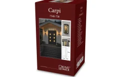 Konstsmide Carpi Vägglampa 30x12,5cm Svart/Mässing IP44* Kustnära Belysning|Vägglyktor