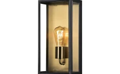 Konstsmide Carpi Vägglampa 40x20,5cm Svart/Mässing IP44* Kustnära Belysning|Vägglyktor