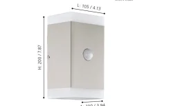 Carpinera Fasadlampa Rörelse GU10 LED 3000K 4,6W Silverfärgad IP44