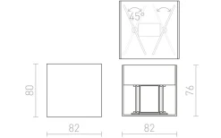 Rendl Carre Vägglampa LED 3000K 2x3W Vit IP54* Upp & Nedljus Lampor|Vägglampor Utomhus