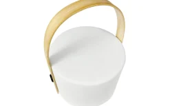 Dyberg Larsen Carry Laddbar/Solcells Lykta 20cm LED Vit/Natur IP44* Ljuslyktor|Uppladdningsbara Lampor Utomhus