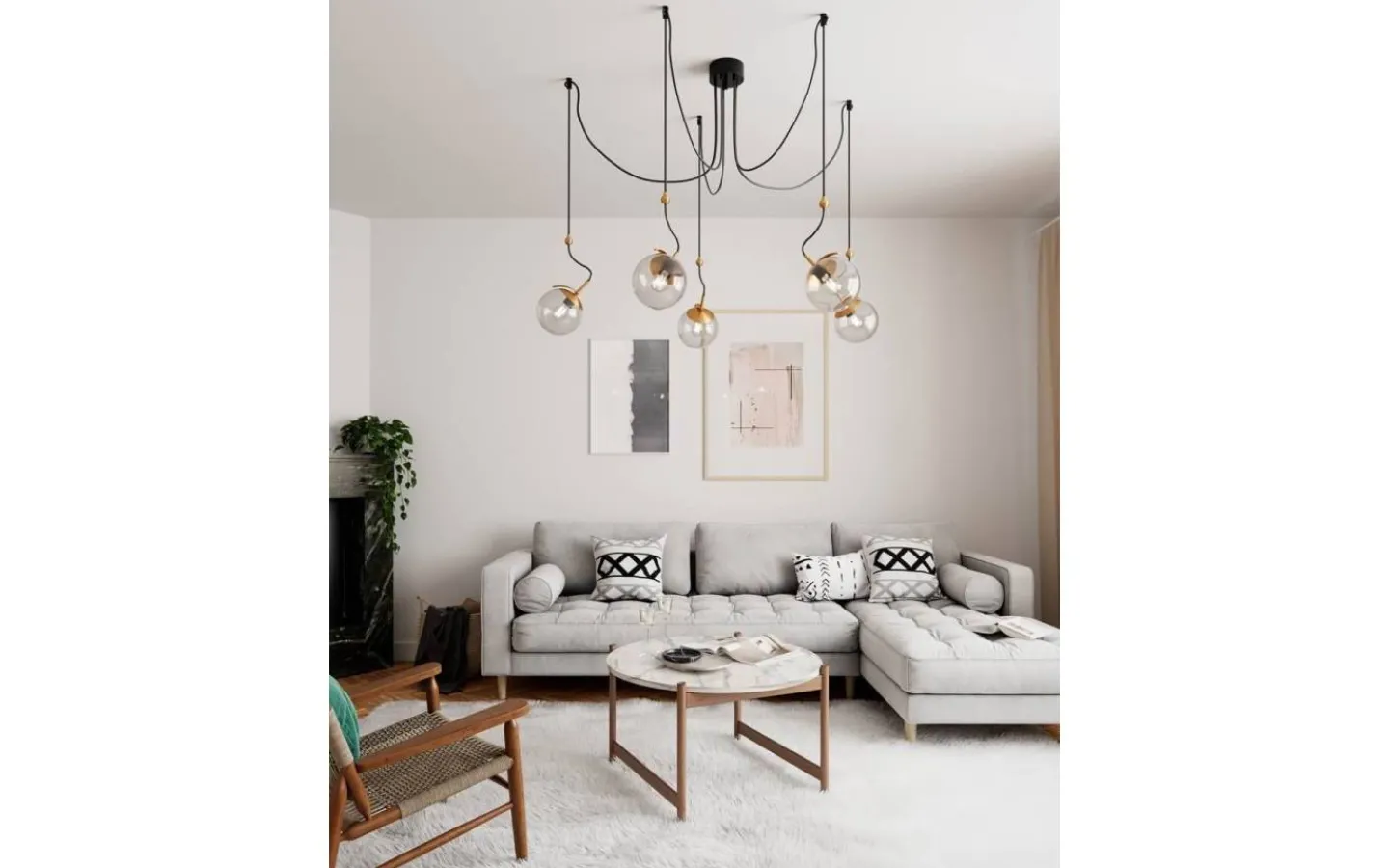 By Rydens Carry Taklampa 5L Grå* Kök & Matplats|Stora Taklampor Ø50-69 Cm