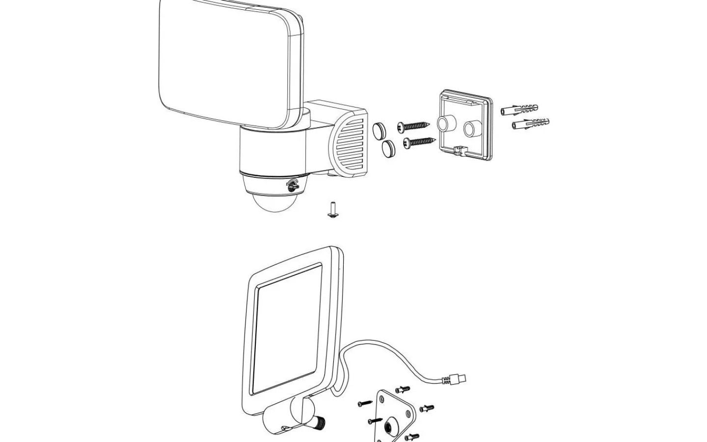 Solcellslampor Vägg|Led Strålkastare<Eglo Casabas Solcellsdriven Strålkastare Rörelse LED 6500K 5W Vit IP44
