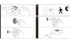 Nattlampor<Eglo Cascia Batteridriven Nattlampa med Rörelsesensor 2-pack