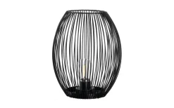 Uppladdningsbara Lampor Inomhus<Leonardo Casolare Lanterna 24 cm Svart med LED