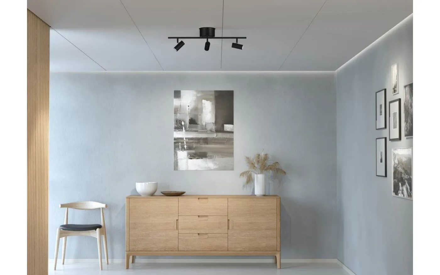 Cato Takspotlight 66cm LED 3x3W Mattsvart