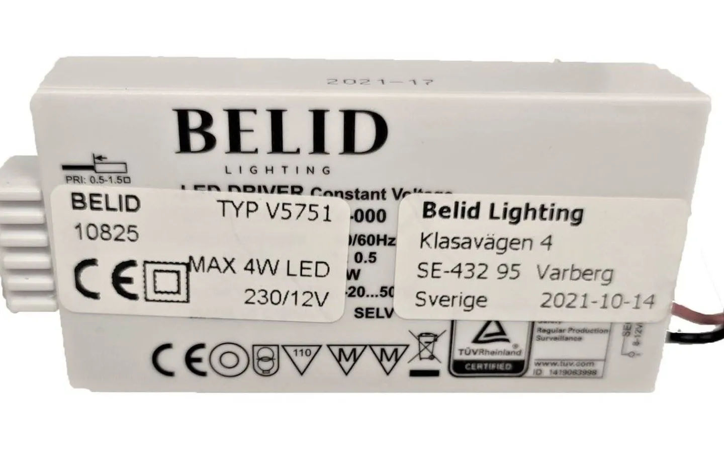 Belid Cato Transformator LED med vriddimmer 12V DC Max 6W* Transformatorer (Konstantspänning V)|Reservglas Och Reservdelar