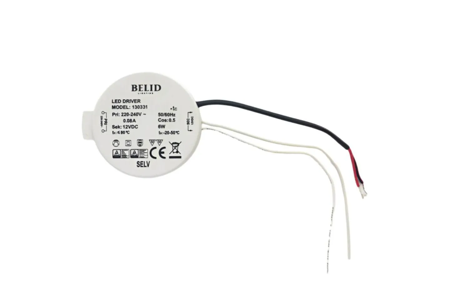 Transformatorer (Konstantspänning V)|Reservglas Och Reservdelar<Belid Cato Transformator LED Puck med dimmer 12V DC Max 6W