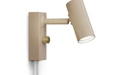 Sovrum|Läslampor<Belid Cato Vägglampa LED GU4 Nougat/Mässing