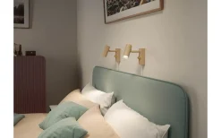 Sovrum|Läslampor<Belid Cato Vägglampa LED GU4 Nougat/Mässing