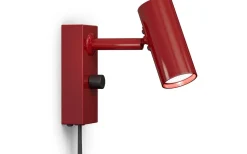 Sovrum|Läslampor<Belid Cato Vägglampa LED GU4 Rubinröd/Mattsvart