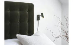 Sovrum|Läslampor<Belid Cato Vägglampa LED GU4 Skogsgrön/Mattsvart