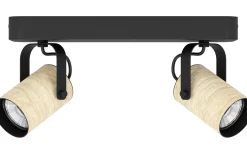 Avlånga Takspotlights|Takspot Med 2 Lampor<Eglo Cayuca Takspotlight 28cm GU10 LED 3000K 2x3W Svart