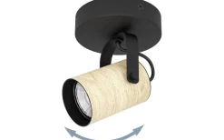 Takspot Med 1 Lampa<Eglo Cayuca Takspotlight 11cm GU10 LED 3000K 3W Svart
