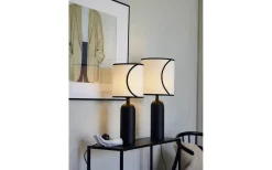 PR Home Celyn Ava Cylinder Lampskärm Ø25cm Offwhite/Svart* Cylinder Lampskärmar