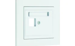 Malmbergs Centrumplatta Keystone, Rak, 1-vägs, Signalvit* Datanätmaterial