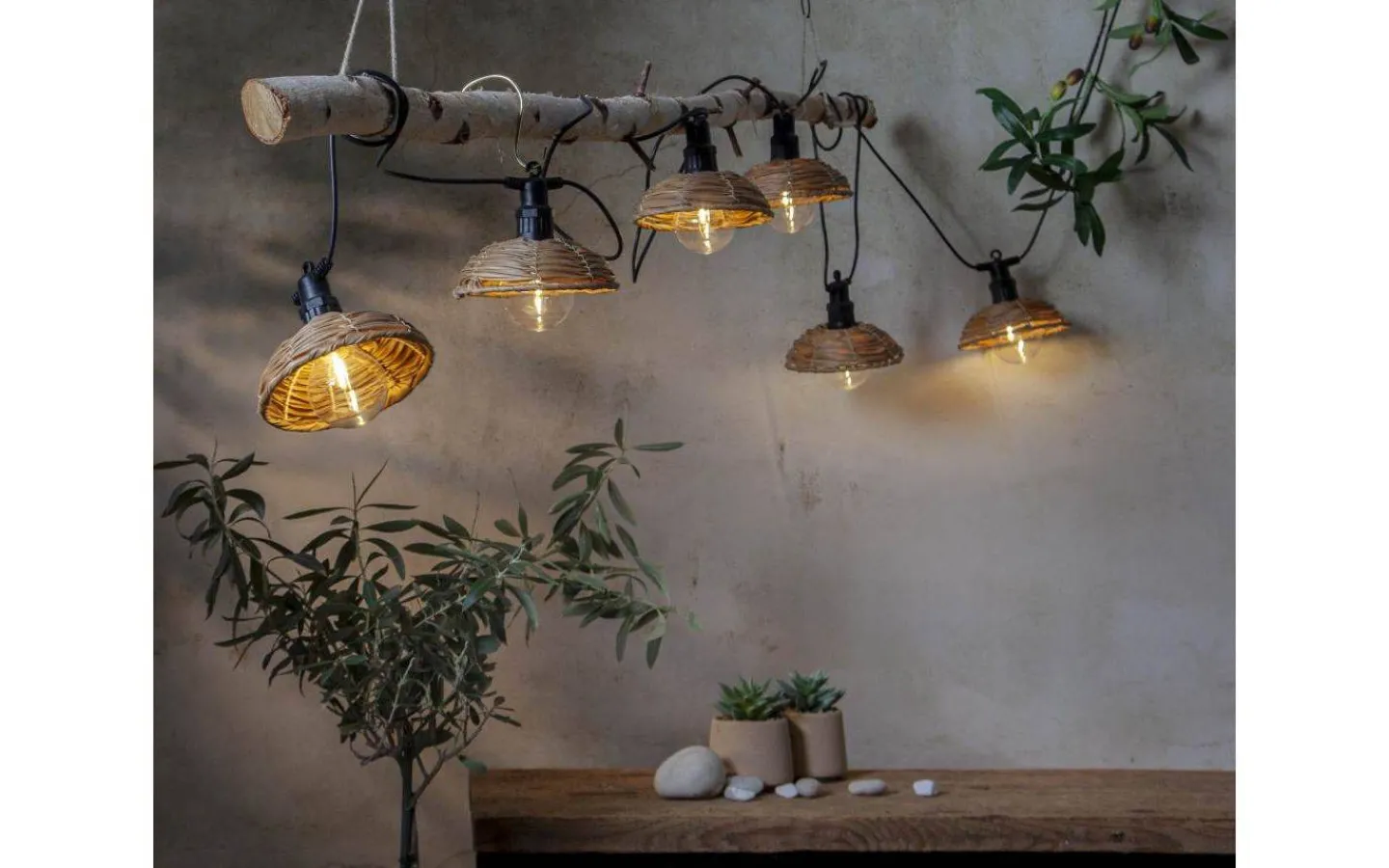 Partyslingor Utomhus 230V|Partyslingor Utomhus 230V<Star Trading Cesta Light Ljusslinga 3,5m 6L Svart IP44