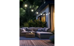 Partyslingor Utomhus 230V|Partyslingor Utomhus 230V<Reality Chain Ljusslinga 6m Utbyggbar inkl. 10xE27 LED 1W Mattsvart IP44