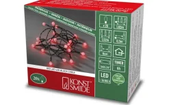 Batterislingor<Konstsmide Cherry Batteridriven Ljusslinga 1,52m Röd