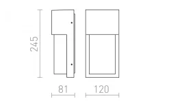 Vägglampor Utomhus<Rendl Chicago Vägglampa E27 Antracitgrå IP44