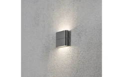 Konstsmide Chieri Vägglampa LED 3000K 2x3W Antracitgrå IP54* Upp & Nedljus Lampor