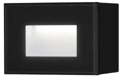 Infälld Murbelysning<Konstsmide Chieri Vägglampa LED Svart Rektangulär Inf/Utf