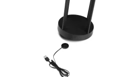 Chieti Uppladdningsbar Ljuslykta 25cm Svart IP54