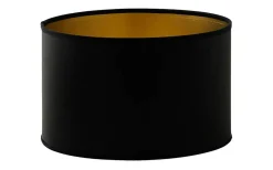 Cylinder Lampskärmar<Hallbergs Chintz Cylinder Lampskärm Ø25cm Svart/Guld