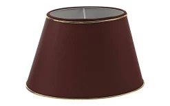 Chintz Oval Lampskärm 25cm Vinröd med Guldprofil