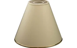 Hallbergs Chintz Toppringskärm Ø22cm Beige med Guldprofil Blank* Toppringsskärmar