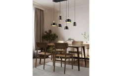 Trio Lighting Chiraz Takpendel 6-delad E27 mattsvart/mattmässing* Avlånga Taklampor