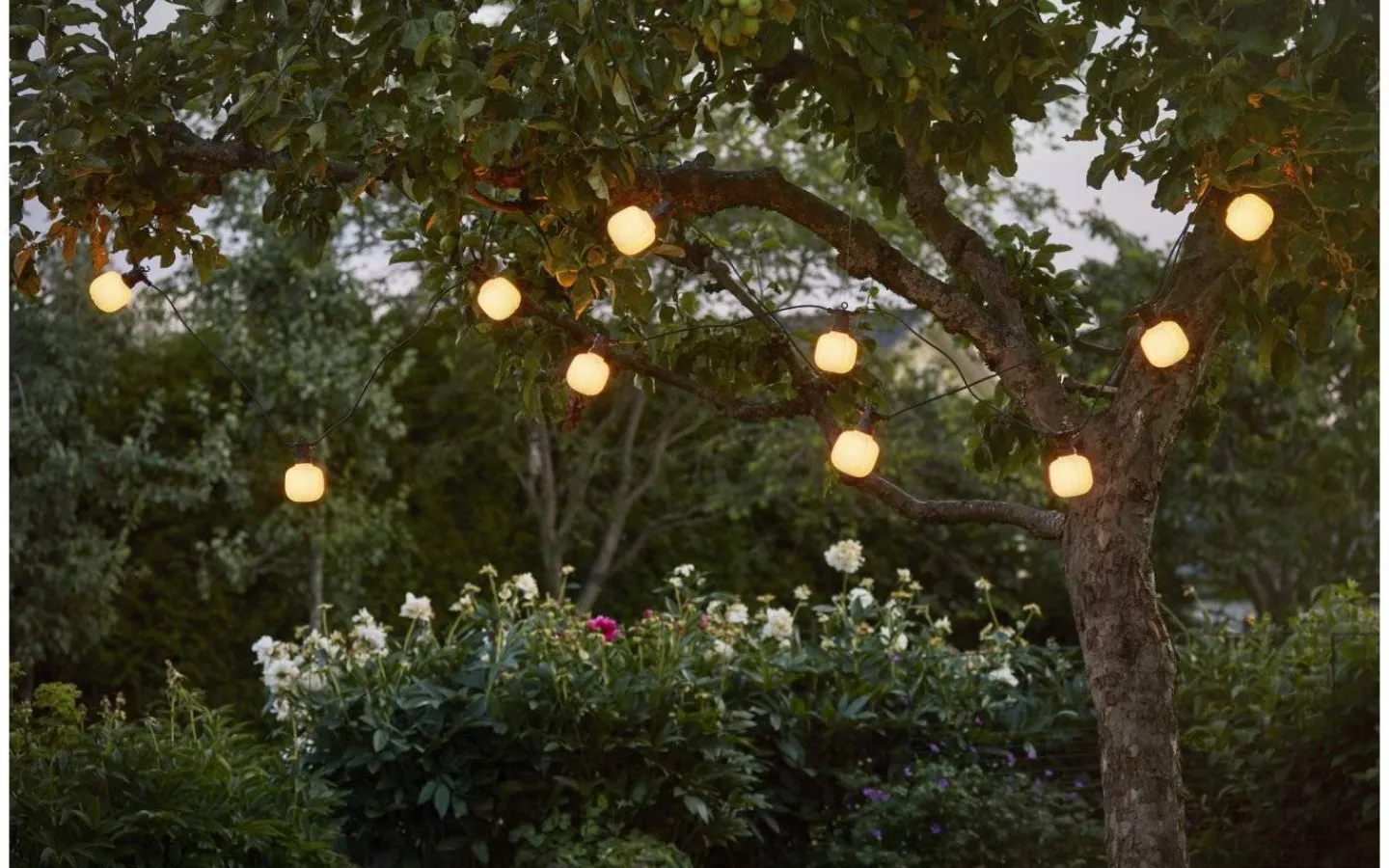 Partyslingor Utomhus 230V|Partyslingor Utomhus 230V<Star Trading Circus Maxi Ljusslinga 5m 10L Svart/Opal IP44