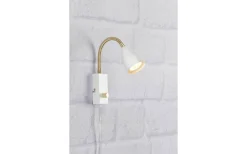 Ciro Sänglampa Vit/Mässing Flex