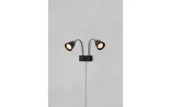 Sovrum|Läslampor<Markslojd Ciro Vägglampa Dubbel Flex Svart/Stål