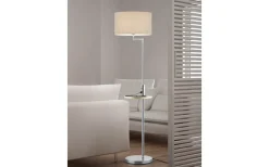 Trio Lighting Claas Golvlampa E27 borstat stål* Golvlampor|Golvläslampor