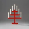 Clara Adventsljusstake 7L 46cm Röd