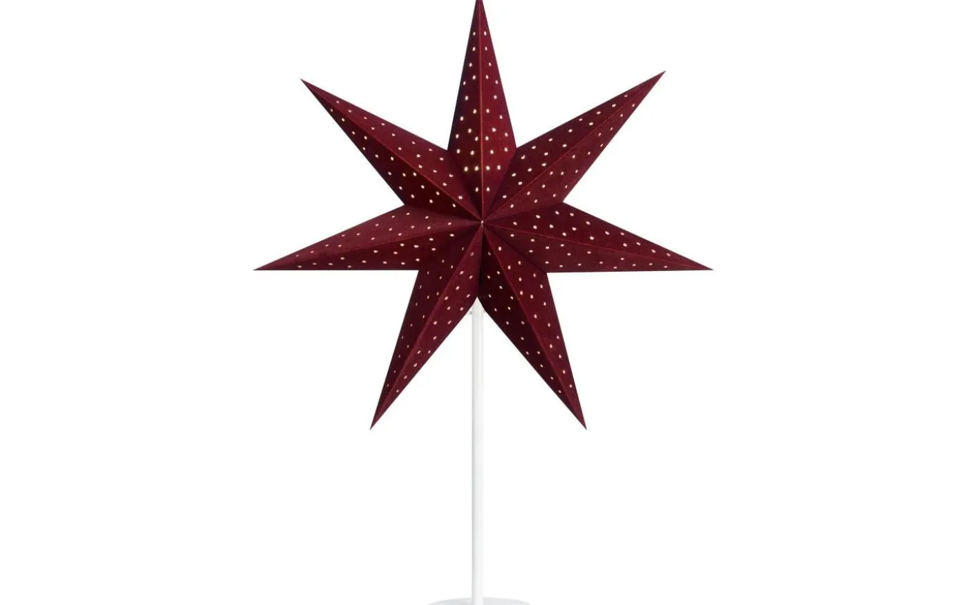 Clara Julstjärna på fot 65cm Röd