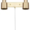 Läslampor<Globen Lighting Clark Vägglampa 2L 36cm Borstad Mässing