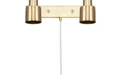 Läslampor<Globen Lighting Clark Vägglampa 2L 36cm Borstad Mässing