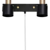 Läslampor<Globen Lighting Clark Vägglampa 2L 36cm Svart/Borstad Mässing