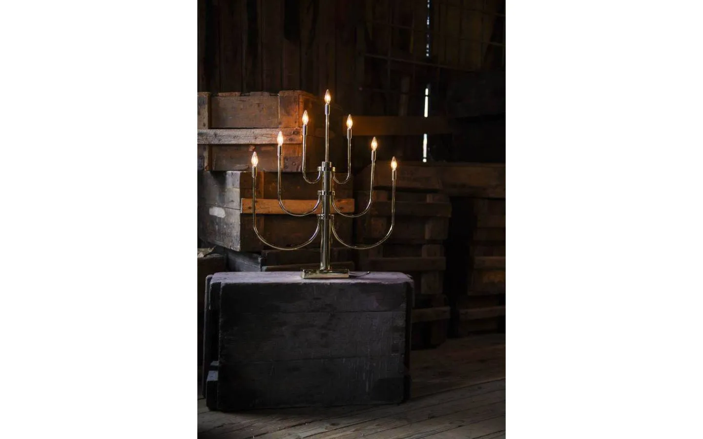 Visa Alla Adventsljusstakar|Adventsljusstakar 31-60 Cm<Konstsmide Classic Adventsljusstake 55cm Mässing