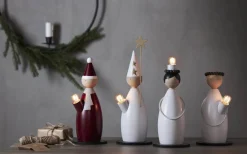 Lucia|Julpynt Inomhus<Star Trading Classic Adventsljusstake Tärna 24cm Vit