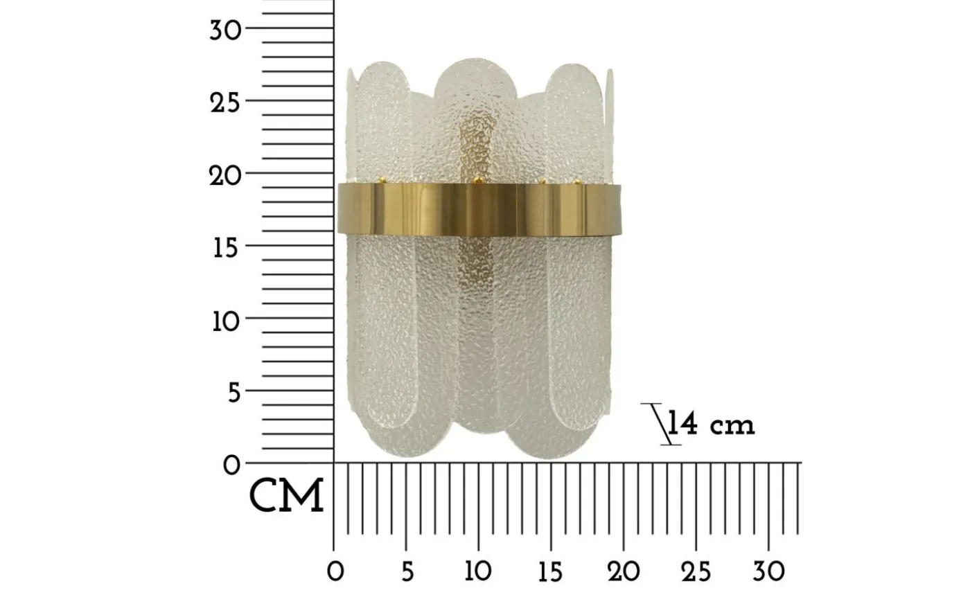 Classico Vägglampa 28cm Guld